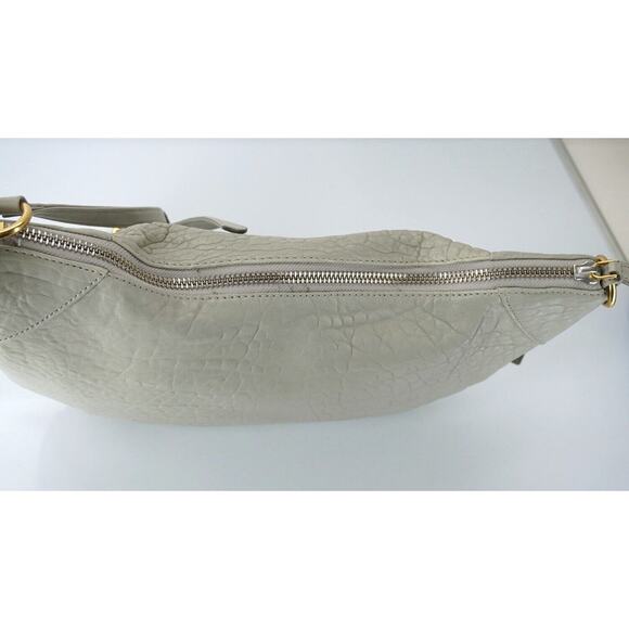 Marc by Marc Jacobs Washed Up Messenger Hobo Crossbody Bag New Grey Leather - Picture 7 of 10
